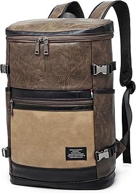 Amazon 便利を 持ち歩く ファイル対応 Pc収納 大容量 2way レザータッチ 革 通勤 通学 リュック バックパック ビジネスリュック メンズ 1980 カーキ Guscio Italy グッシオ イタリー メンズ