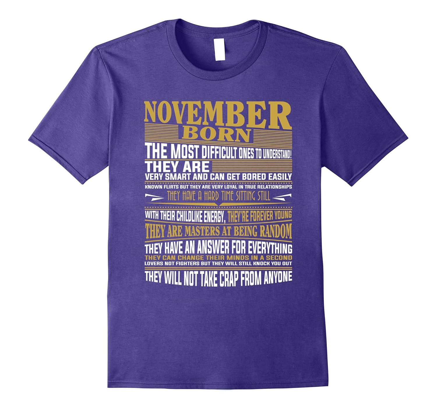 New/Hot Born in November T Shirts for Mens & Womens-ANZ