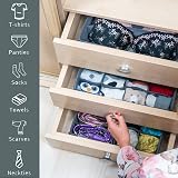 Craxter Underwear Drawer Organiser Divider Set of 4 Grey view 4