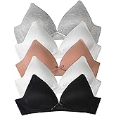 Barbra Lingerie Big Girls Bras for Teen Girl Wireless Molded Padded Juniors Training Bra 5 Pack