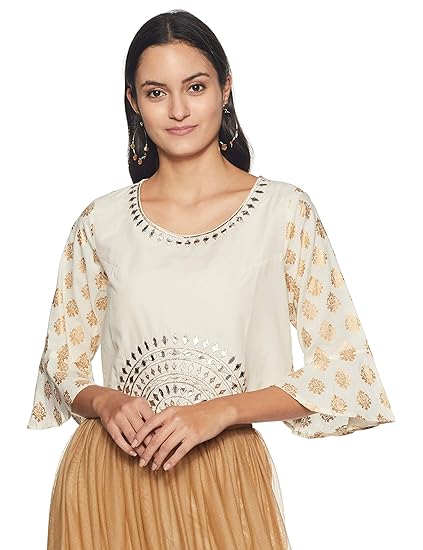 Cotton Back Button Saree Blouse