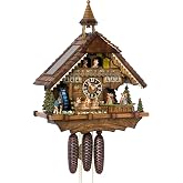 German Cuckoo Clock 8-day-movement Chalet-Style 20.00 inch - Authentic black forest cuckoo clock by H&ouml;nes