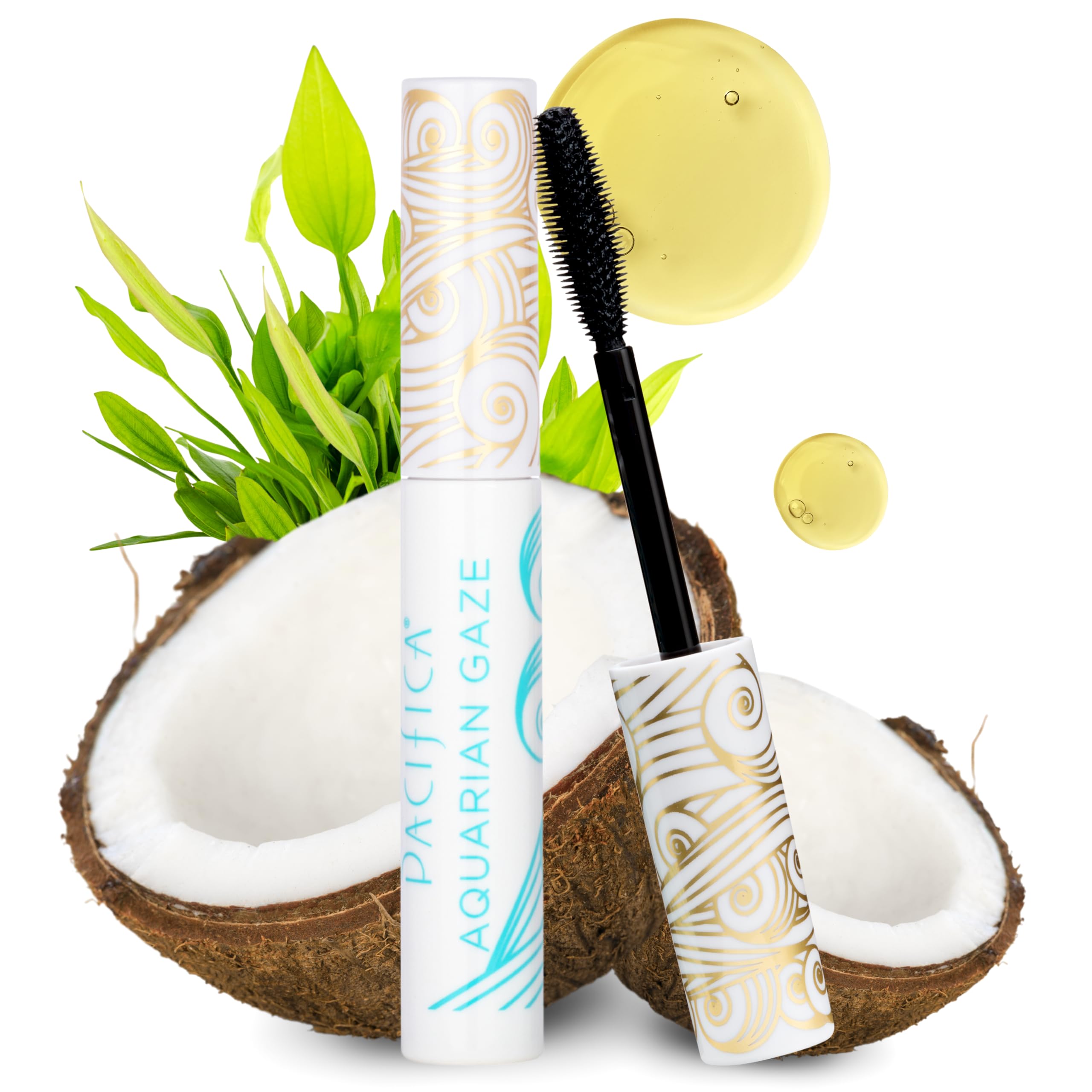 Pacifica Aquarian Gaze Mascara – Abyss (Black) Water-Resistant Long Lash Mascara, Lengthening & Smudge-Proof, Vegan & Cruelty-Free
