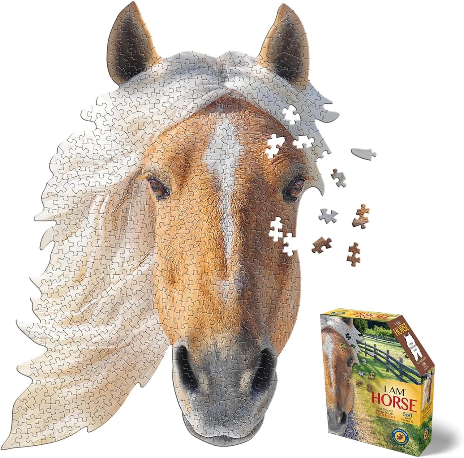Madd Capp Puzzles - I AM Horse - 550 pieces - Animal Shaped Jigsaw Puzzle