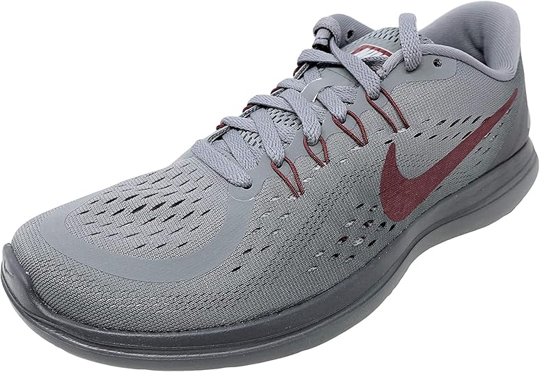 Amazon.com | Nike Womens Flex 2017 RN Running Shoe (Cool Grey/Team Red-Dark Grey, 7 M US) | Road 