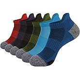 JOYNÉE Mens Ankle Athletic Low Cut Socks Running Sports Cushioned Sock for Men 6 Pack