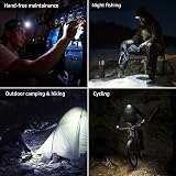 Lepro Head Torch 2 Pack 6 Modes IPX4 Waterproof AAA Battery Powered Headlamp view 8