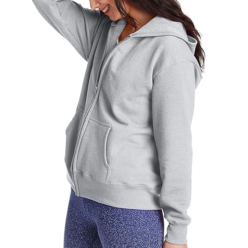 Hanes womens Ecosmart Full-zip Hoodie Sweatshirt Warm Up or Track