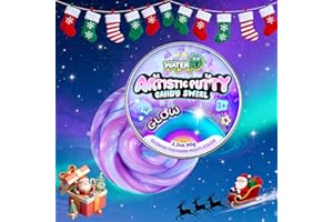 Waterelf Glow in The Dark Putty for Kids, Fidget Stress Relief Play Putty for Boys Girls Adults, Non-Sticky Therapy Toys - 3.2oz, Rose Red/Blue/Purple