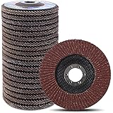 Coceca 20pcs Flap Discs Sanding Grinding Wheels 4-1/2 Inches for Angle Grinder, Type 27 Aluminum Oxide Abrasive(40 60 80…