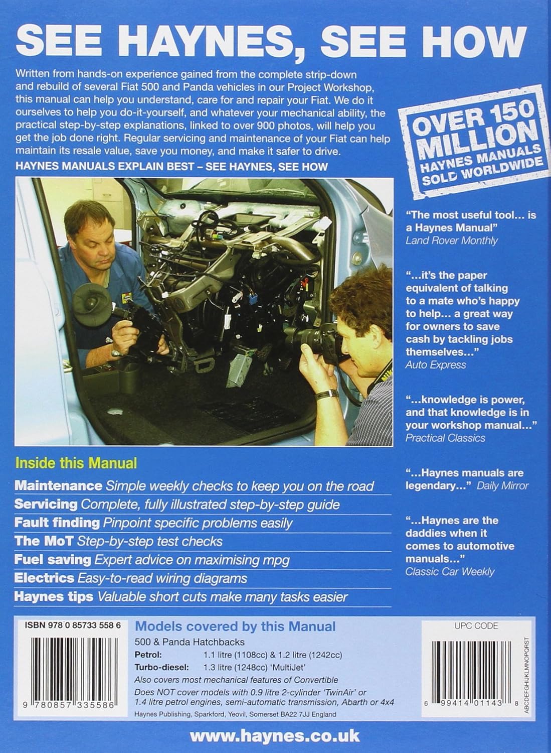 Fiat 500 & Panda Petrol & Diesel Service and Repair Manual: 2004-2012  (Haynes Service and Repair Manuals): Martynn Randall: Amazon.co.uk: Car &  Motorbike