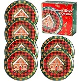 Tikooere Dinner Plates Set of 6, 10 Inch Ceramic Plates, Christmas Dishes for Dinner Party Holiday Occasions, Microwave And Dishwasher Safe