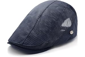 Taidor Mesh Cap Breathable Summer Newsboy Hat Adjustable Beret Ivy Cap Irish Cabbie Driving Fishing Hats