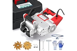 Bonoutil Electric Wall Chaser 25mm+35mm Wall Groove Cutting Machine Adjustable Cutting Depth Grooving Slotting Machine No Dust Cement Sand Brick Cutter 110V