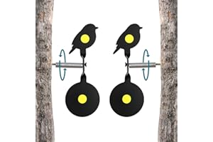 FOLGTEK 2-Pack Spinner Shooting Targets Auto Reset Steel Resetting Gun Target Heavy Metal Steel Spinning Target for Shooting