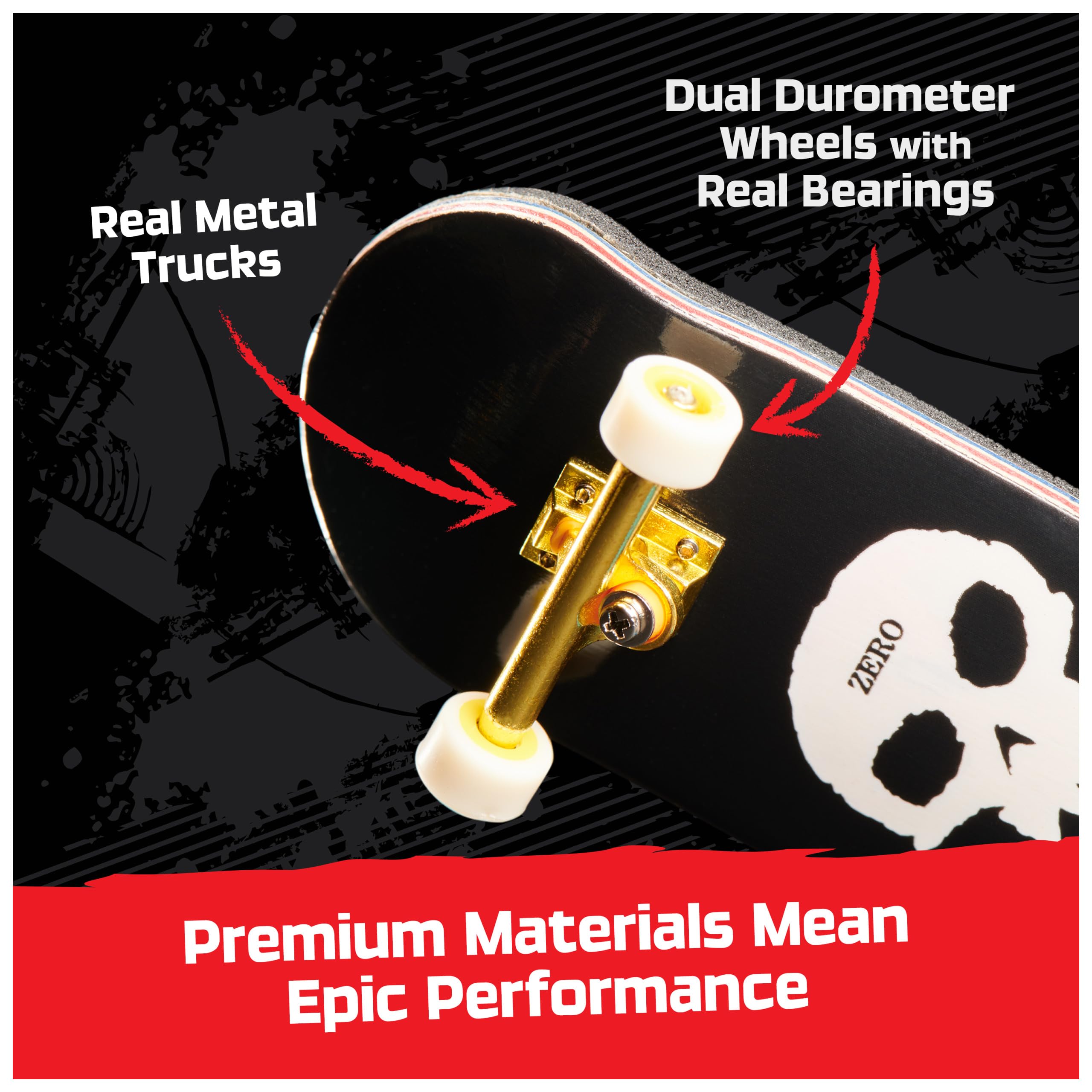 TECH DECK Zero Pro Series Finger Board with Storage Display, Built for Pros; Authentic Mini Skateboards, Kids Toys for Ages 6 and up