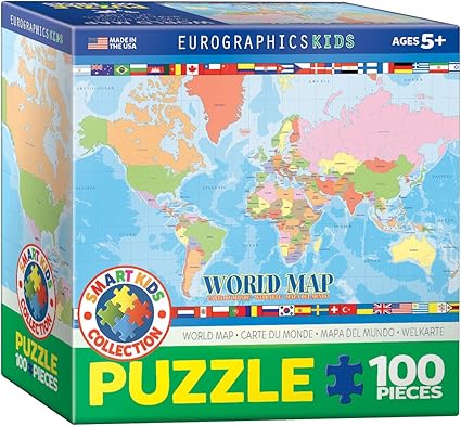 puzzle del mundo para niños