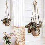 Mkouo Set of 3 Macrame Hanging Baskets Plant Hanger 58/73/89 cm view 3