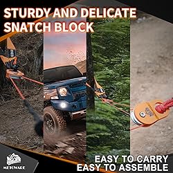 METOWARE Snatch Block Pulley,Heavy Duty 10 Ton