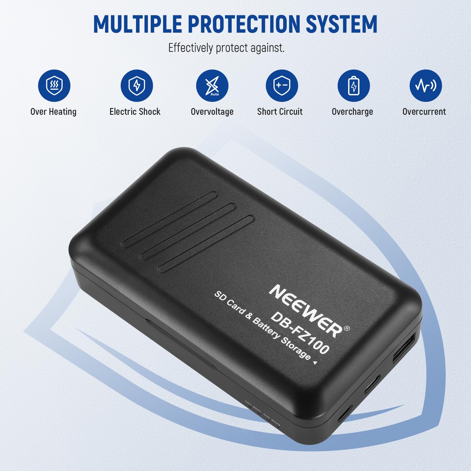 NEEWER 2280mAh NP-FZ100 Replacement Battery 2 Pack with USB Dual Channel Charger Kit, Compatible with Sony ZV-E10II A9III A7CII ZV-E1 A7III A7IV FX3 FX30 A6700 A1 A7C A7CR A7RIV A7RV A7SIII A9II