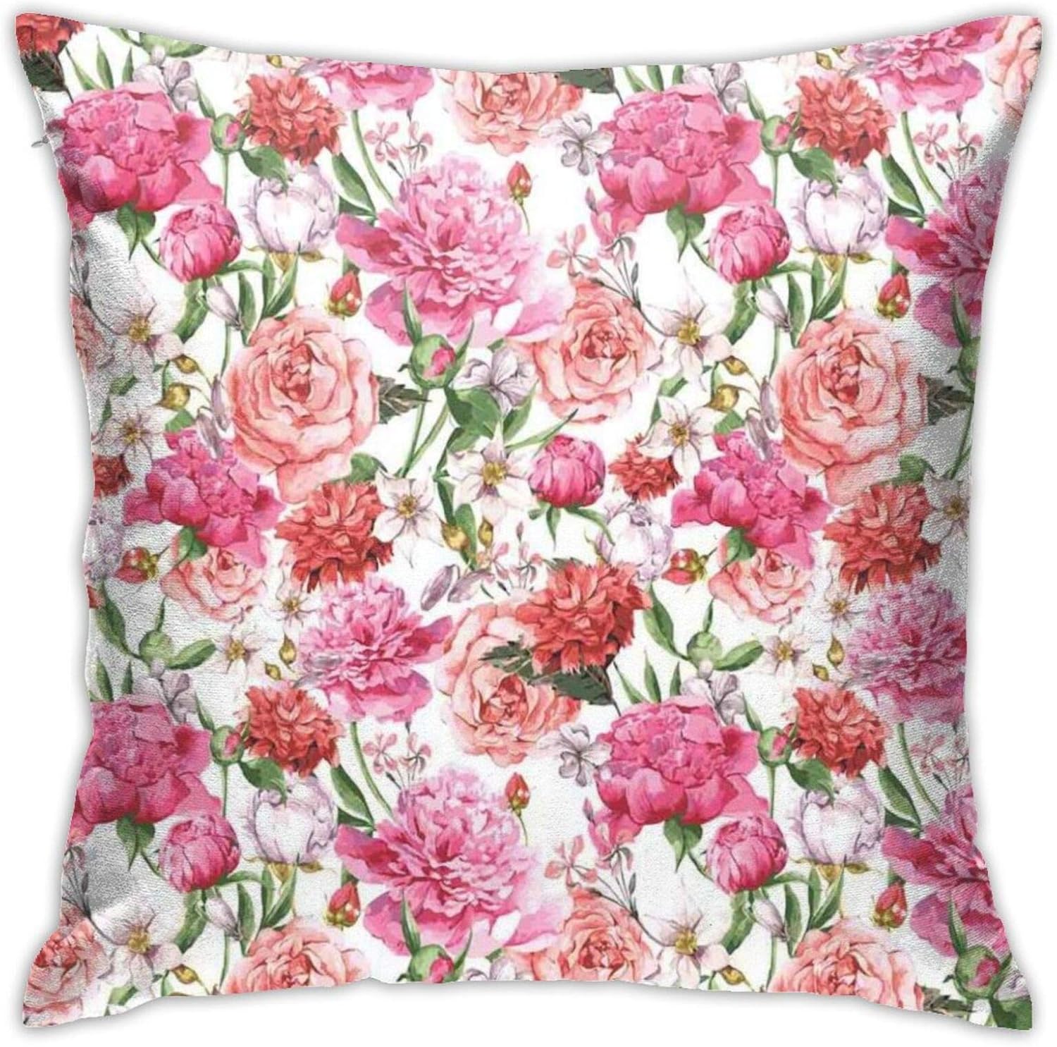 Modern Throw Pillow Cushion Cover,Victorian Floral Pattern