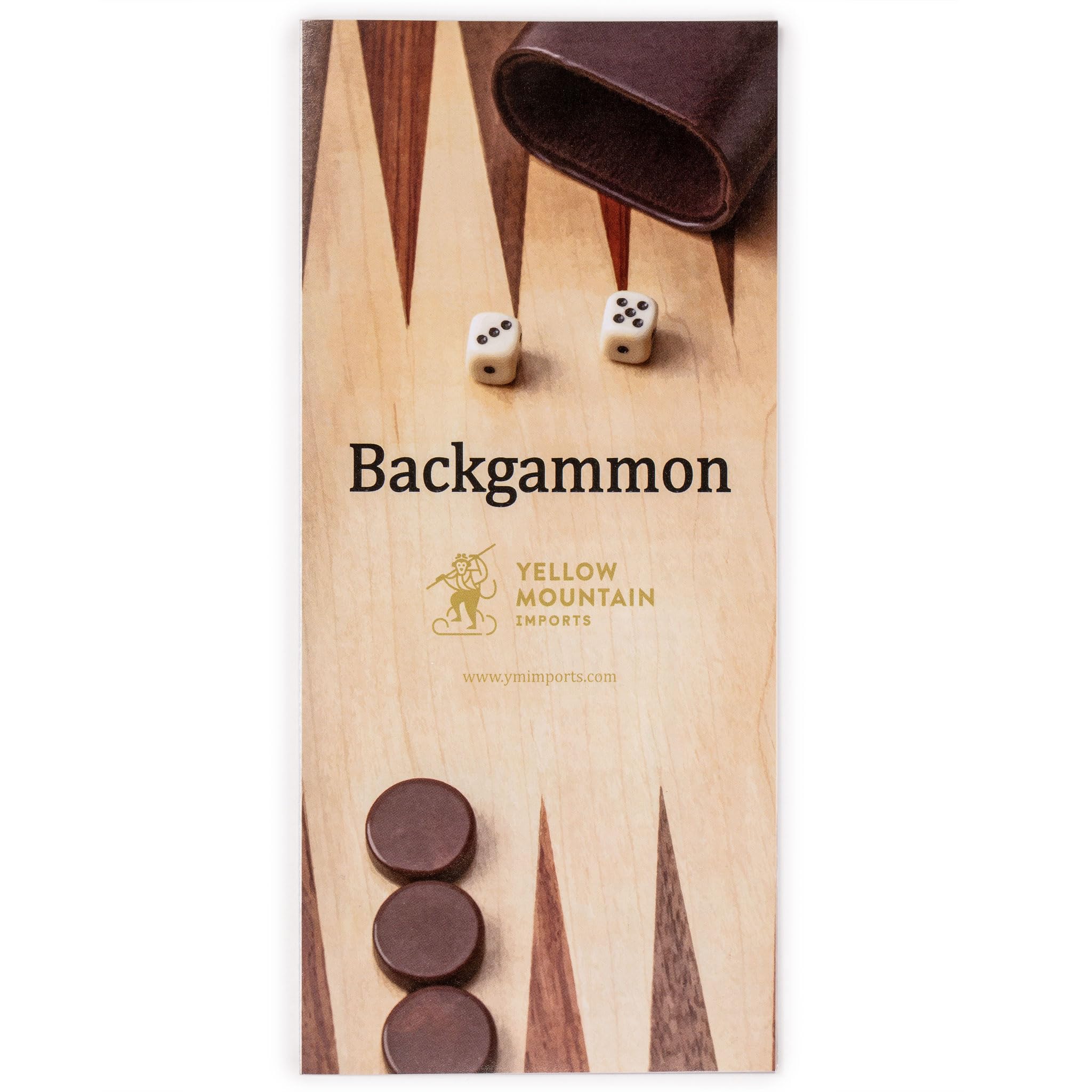 Yellow Mountain Imports Travel Size Backgammon Mini Game Set, Izmir - Magnetic Checkers and 9-inch Board in Sleek Leatherette Case - Classic Strategy Board Game