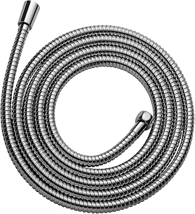 OFFO 3m Shower Hose Stainless Steel Anti-Kink High Pressure Chrome