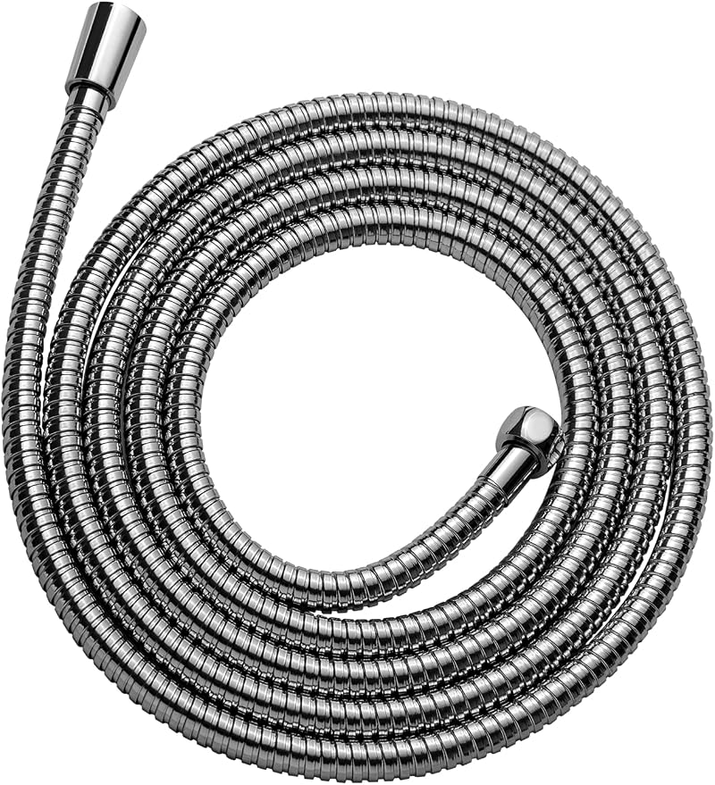 OFFO 3m Shower Hose Stainless Steel Anti-Kink High Pressure Chrome