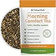 Calming Blends Morning Comfort Tea | Ginger Root, Chamomile, Peppermint and Green Earl Grey, Organic Tea | 36 cups