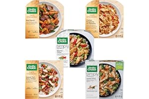 READY SET GOURMET Healthy Choice Frozen Meals Variety Pack - Healthy Choice Sesame Chicken - Spicy Chicken General Tso's - Chicken Margherita with Balsamic - Kung Pao Chicken - Beef Merlot - 1 Box of Each, 5 Total