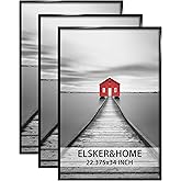 ELSKER&HOME 22.375 x 34 Poster Frame 3 Pack, Black Picture Frame for Horizontal or Vertical Wall Mounting, Sturdy and Scratch