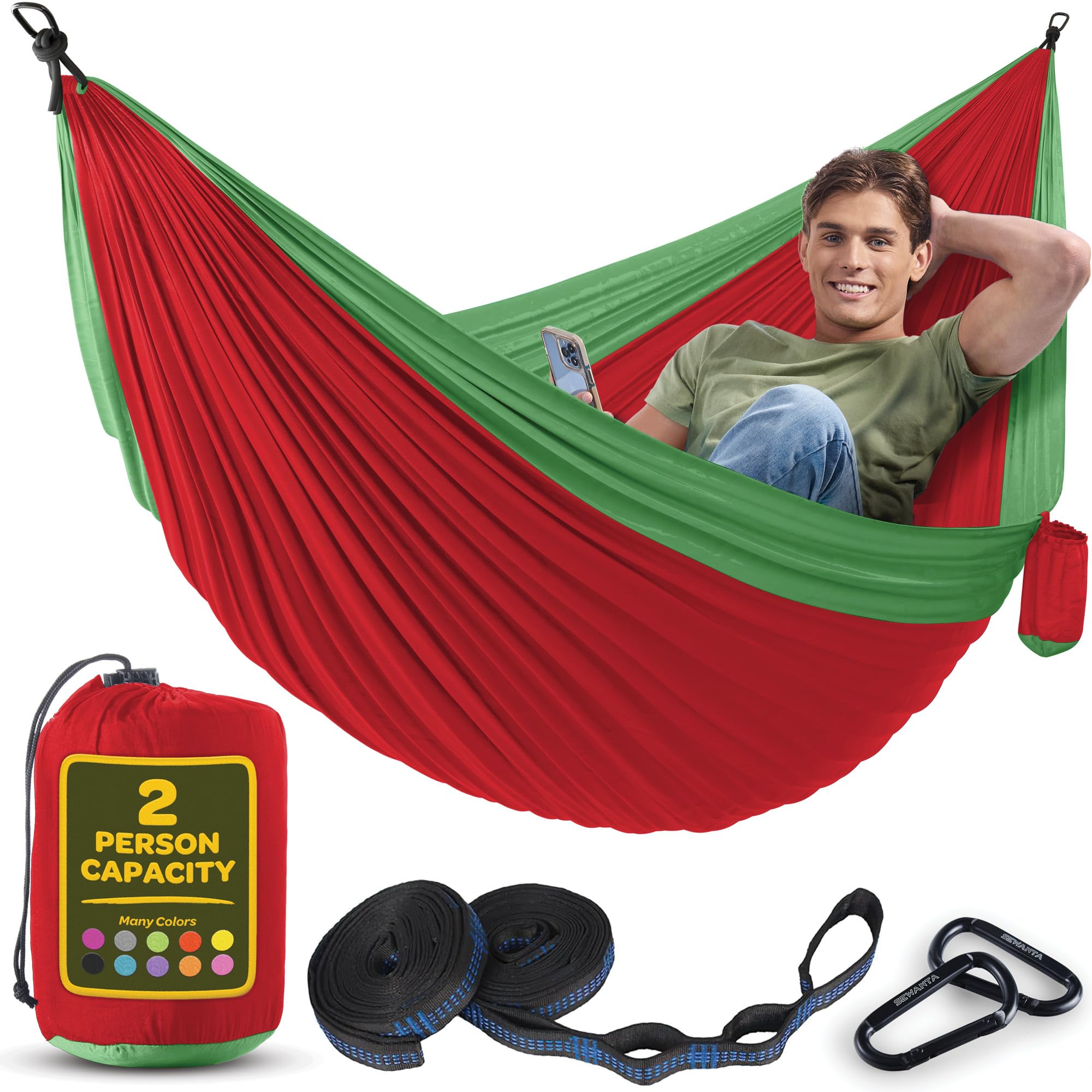 Durable Hammock 500 lb Capacity, Nylon Camping