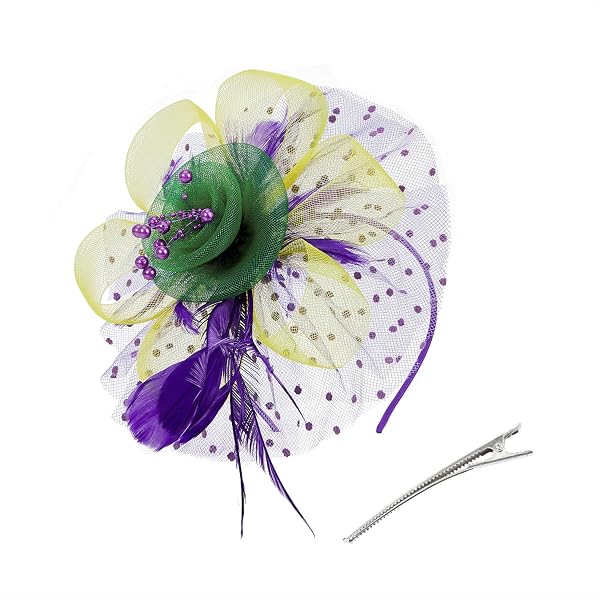 Womens Mesh Flower Fascinator Cocktail Tea Party Hat Wedding  display picture 3