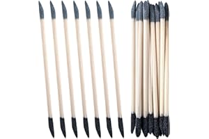 SmallCat 10 pcs Sanding Sticks for Plastic Models, Fine Detailing Sanding Tools, Double End Matchsticks Sanding Twigs for Tight Spaces, Wood - 5.5×0.2 in