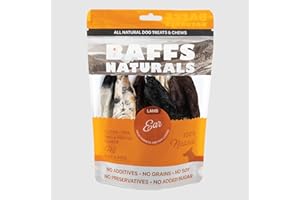 BAFFS NATURALS Lamb Ears for Dogs - High Protein, Low Fat Chew Treats | Gluten Free, Soya Free Lambs Ear Snack | 100% Natural, Healthy Chews for Canines | Long Lasting Dental Support | Grain Free | 3.5oz
