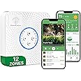 ImoLaza Smart Sprinkler Controller Evapotranspiration Master: 12 Zones WiFi Irrigation Controller with Automated Watering and App Control, Save Water Through Rain, Freeze, Wind and Saturation Skip