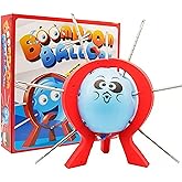 AALFA Balloon Blast Party Game Set, Family Entertainment Board Game with 10 Balloons, 9 Sticks, Dice, Stand, Red Frame