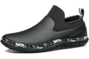 TENGTA Unisex Waterproof Garden Mud Shoes Mens Rubber Gardening Rain Boots for Women Car Wash Footwear