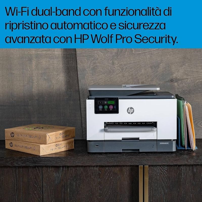 OfficeJet Pro 9132e 404M5B, Stampante Multifunzione a Getto d'Inchiostro A4 a Colori, Fronte e Retro Automatico, 25 ppm, Wi-Fi, Smart, 3 Mesi di Inchiostro Instant Ink Inclusi, Grigia