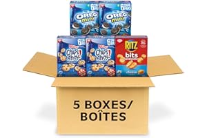 OREO, CHIPS AHOY! and RITZ Variety Pack, 24 Snack Packs (individually wrapped) plus 1 box of Ritz Bits Cheese Sandwiches, Sch