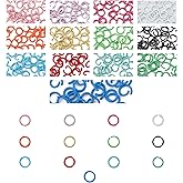 DADIFEN Colored Jump Rings 650pcs 13 Colors Iron Open Jump Rings for Jewelry Making Supplies 8 mm Ring Connectors for Earring Bracelet Necklace