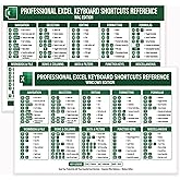 JELLY BEAN GENIUS Excel Keyboard Shortcuts Cheat Sheet Poster (8.5x11 Laminated) - Windows &amp; Mac Edition - 80 Essential Shortcuts Each Side for Office, Data Entry &amp; Accounting Professionals