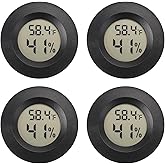 Mini Hygrometer Thermometer Digital Humidity Meter Indoor/Outdoor Humidity Monitor Reptile Thermometer for Greenhouse Garden 