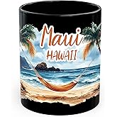 Maui Hawaii Ceramic Coffee Mug 11oz Tropical Island Paradise - Tea Coffee Mug with Comfortable Grip - Unique Fun Gift Cup for Office or Home - Vibrant Long-Lasting Print ID45211