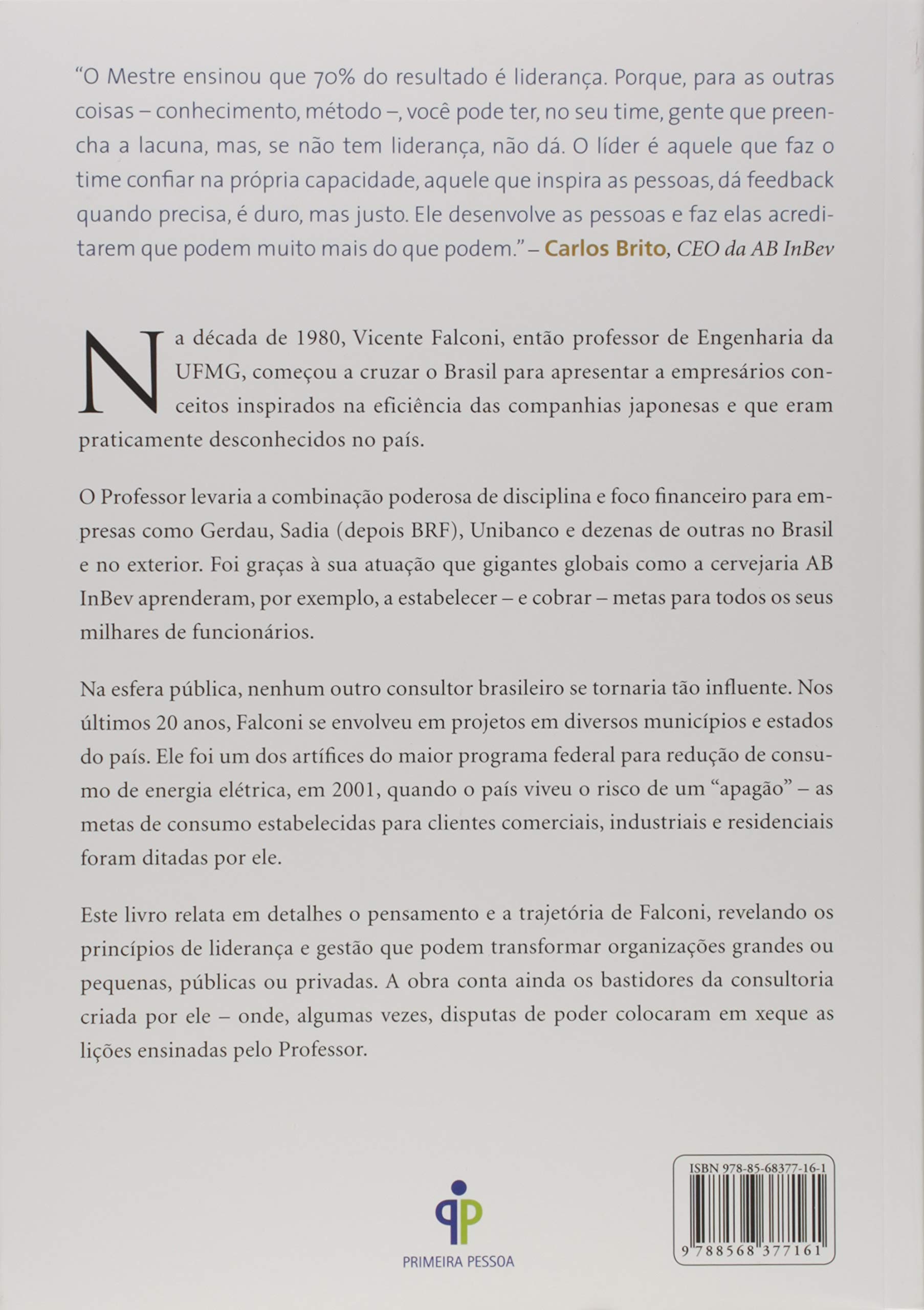 Livro 'Vicente Falconi – O que importa é resultado' por Cristiane Correa