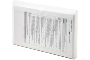 Lion Vel-Close-R Clear Poly Envelopes with Gusset, Legal, Side Load, 6 EA/Pack, 1-Pack (22050-CR)