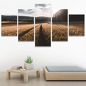 SIGNWIN 5 Panel Canvas Wall Art Modern Art...