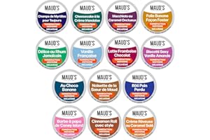 Maud's Flavored Decaf Coffee Pods Variety Pack, 80 ct,14 Assorted Roasts & Flavors, Decaf Medium Roast Coffee in Single Serve