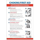ZOCO - Choking First Aid Poster - Updated Choking Rescue Guidelines - Laminated 12x18 - Heimlich Maneuver Instructions for Infants Children &amp; Adults