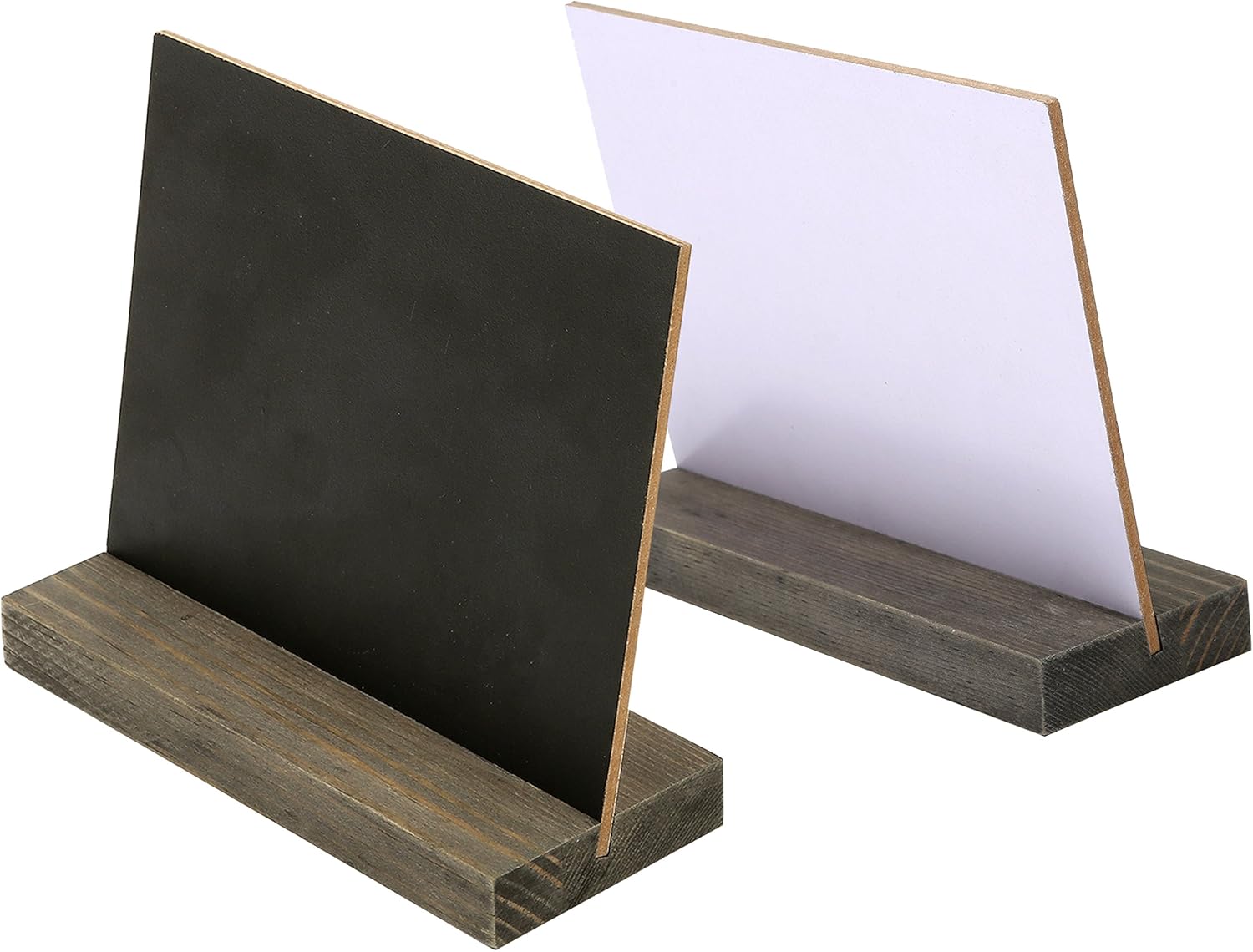 MyGift Mini Tabletop Chalkboard Signs with Rustic Wood Stands, 5 x 6-inch, Set of 6: Garden & Outdoor